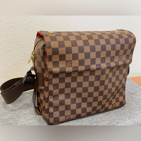 11. Louis Vuitton Brown Naviglio Damier Canvas Crossbody Bag - Picture 10 of 15